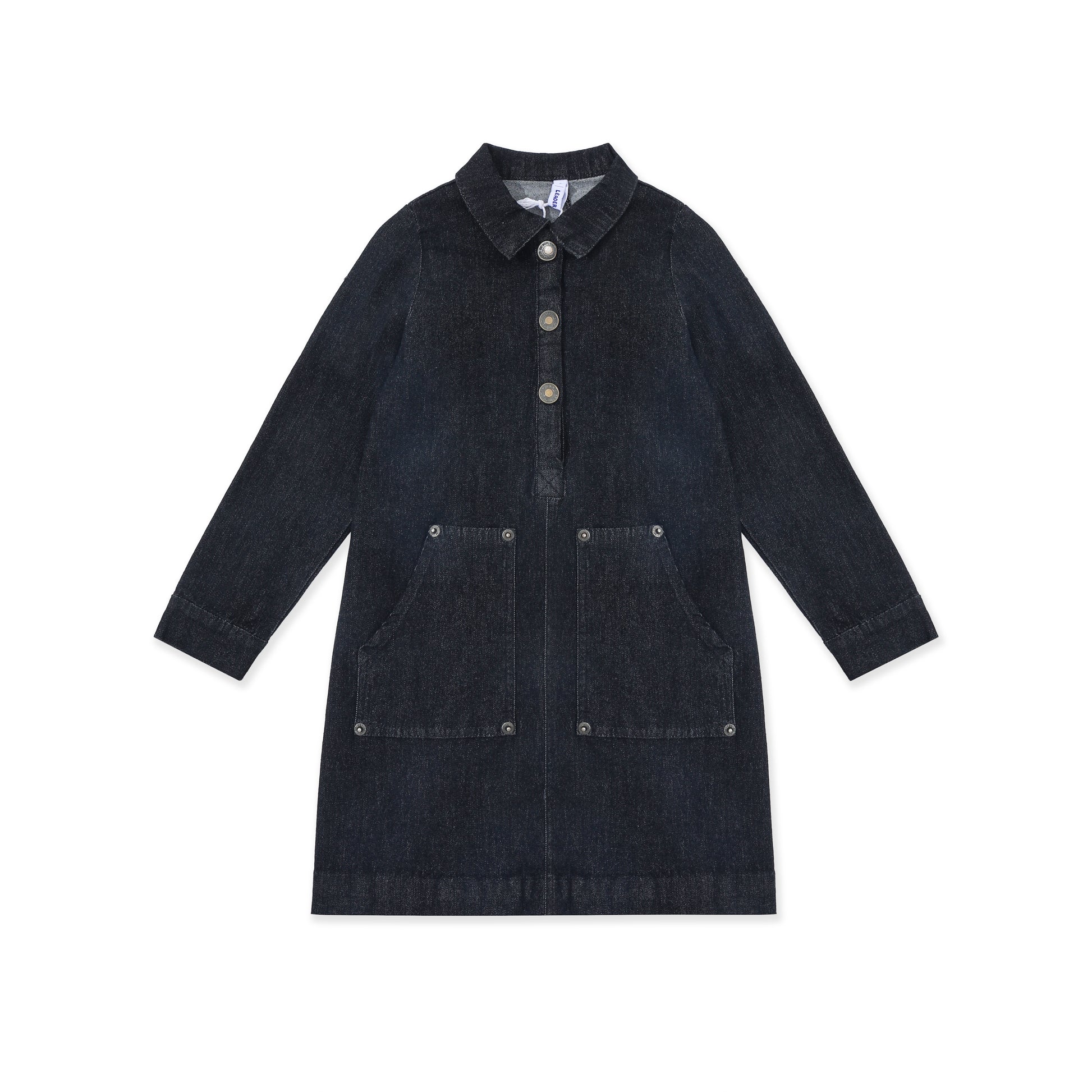 Cross-Strap Belted Denim Jumper 042 Grey / 12