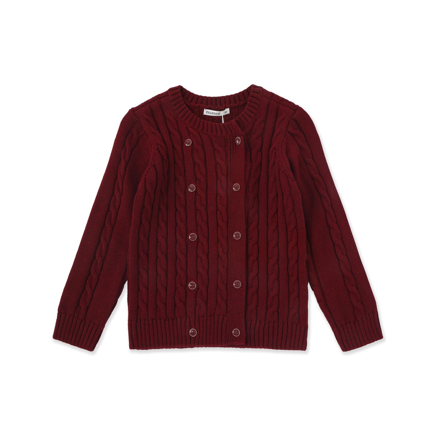 Cable Knit Pullover Sweater 046 Maroon / 16
