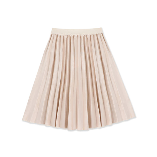 Velvet Pleated skirt 053 Cream / 18