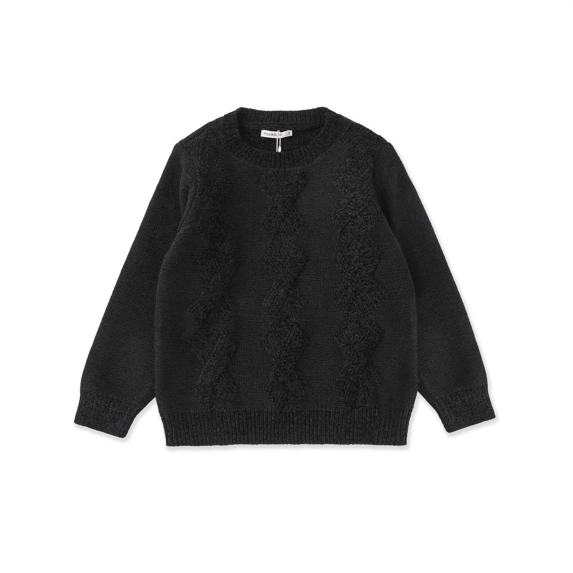 Diamond Stitch Knit Sweater 056 Black / 8