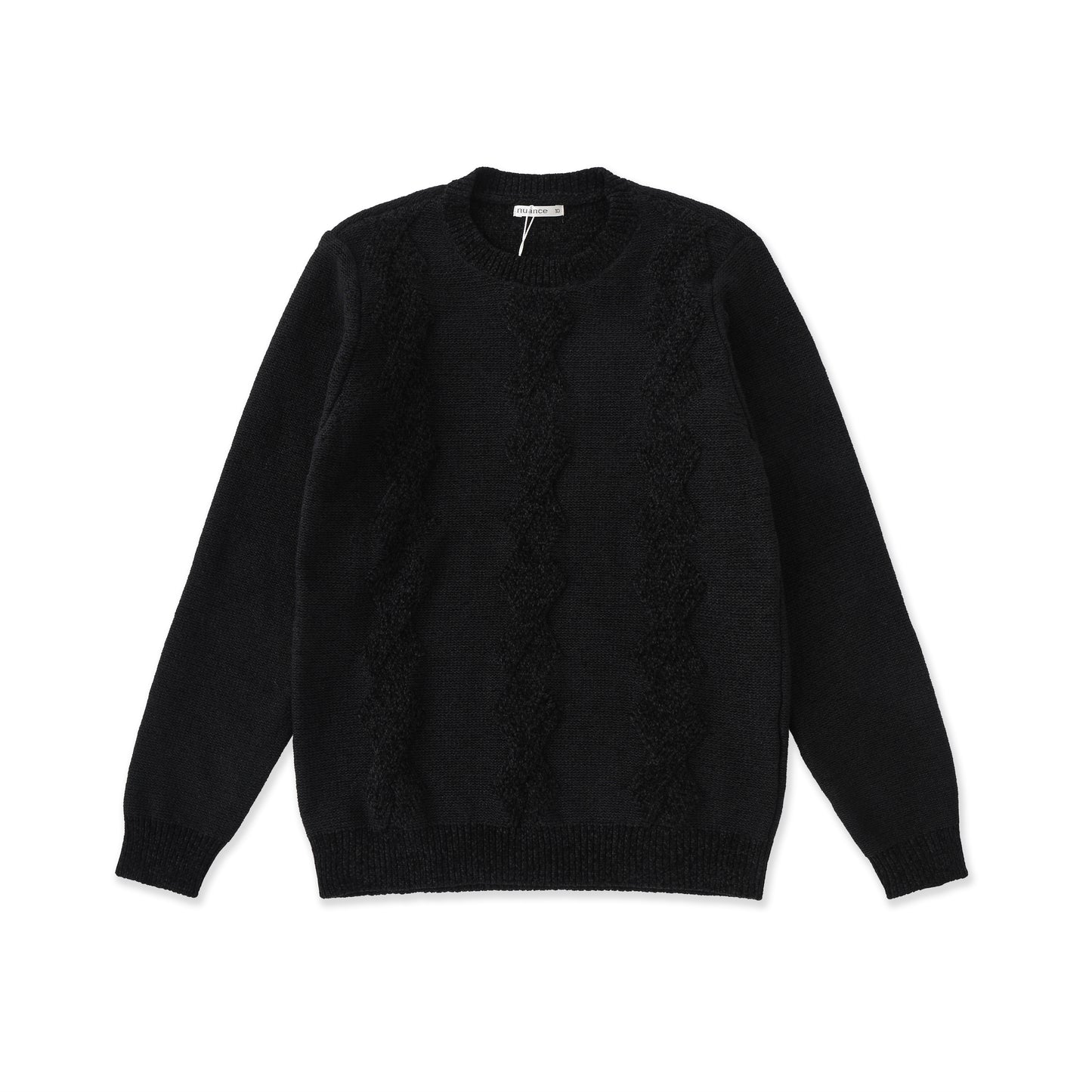 Diamond Stitch Knit Sweater 057 Black / 16