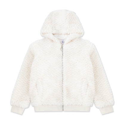 Plush Faux-Fur Bomber Jacket 063