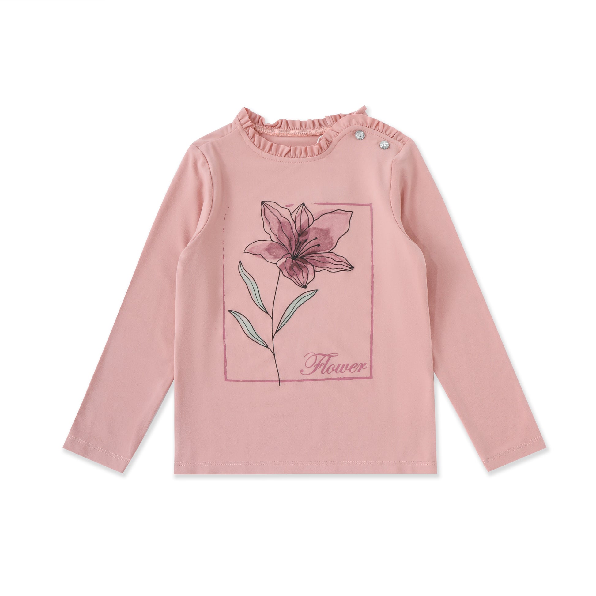Floral Patch Long Sleeve Tee 000 Pink / 12