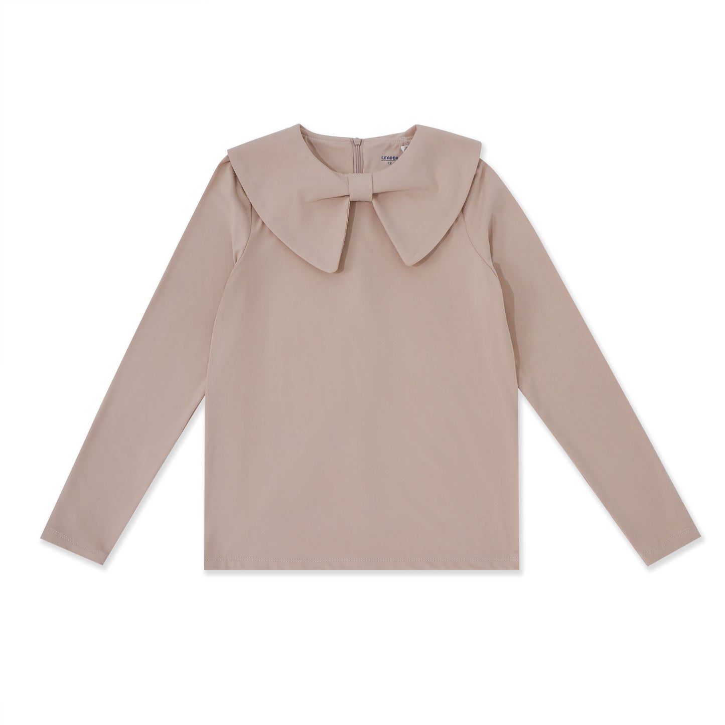 Bow Detail Ribbed Tee 004 Beige / 18