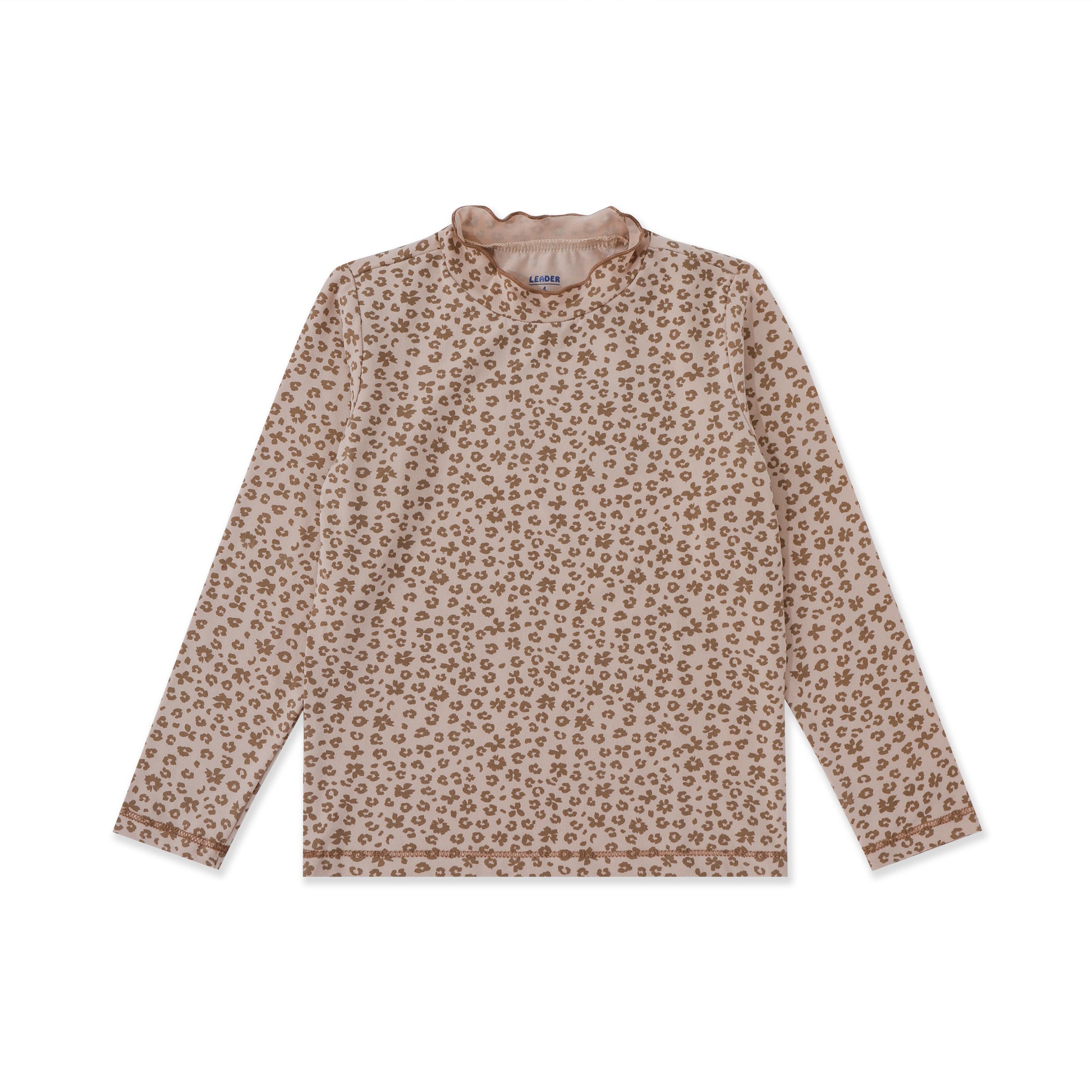 Printed Mock Neck Tee 006 Beige / 16