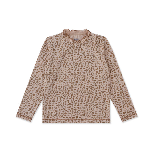 Printed Mock Neck Tee 006 Beige / 16