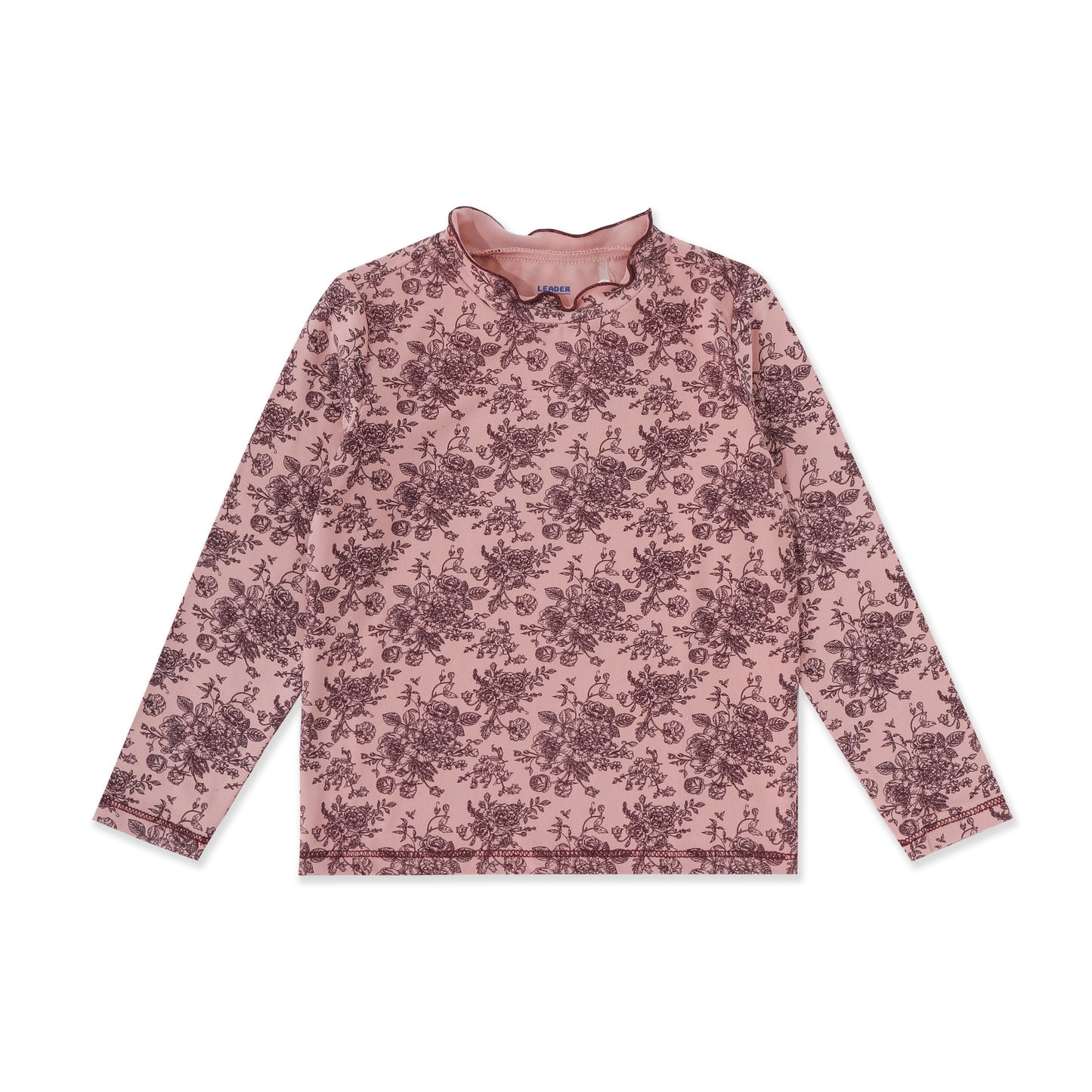 Printed Mock Neck Tee 006 Pink / 16