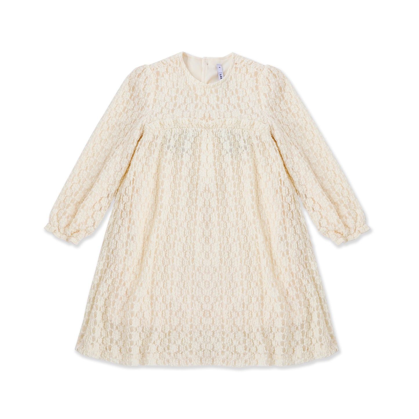 Gathered Yoke Knit Dress 007 Cream / 12