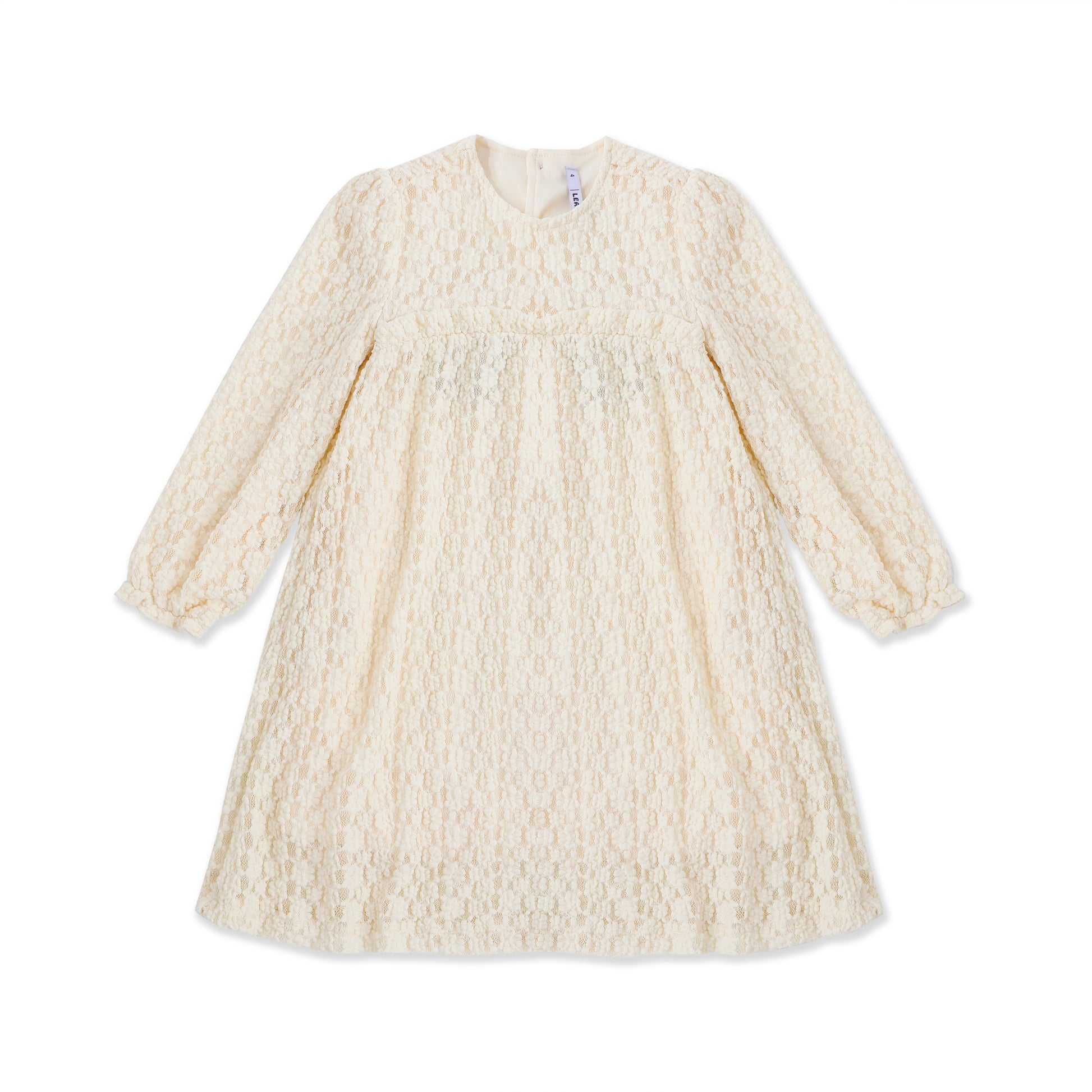 Gathered Yoke Knit Dress 007 Cream / 12