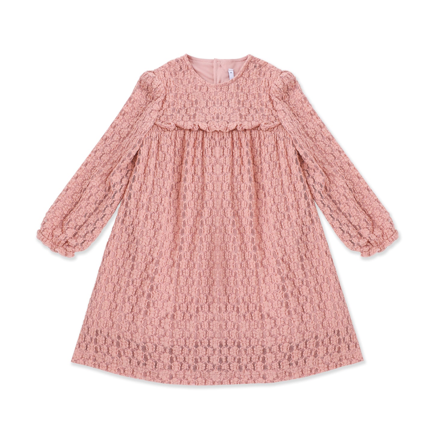 Gathered Yoke Knit Dress 007 Pink / 12