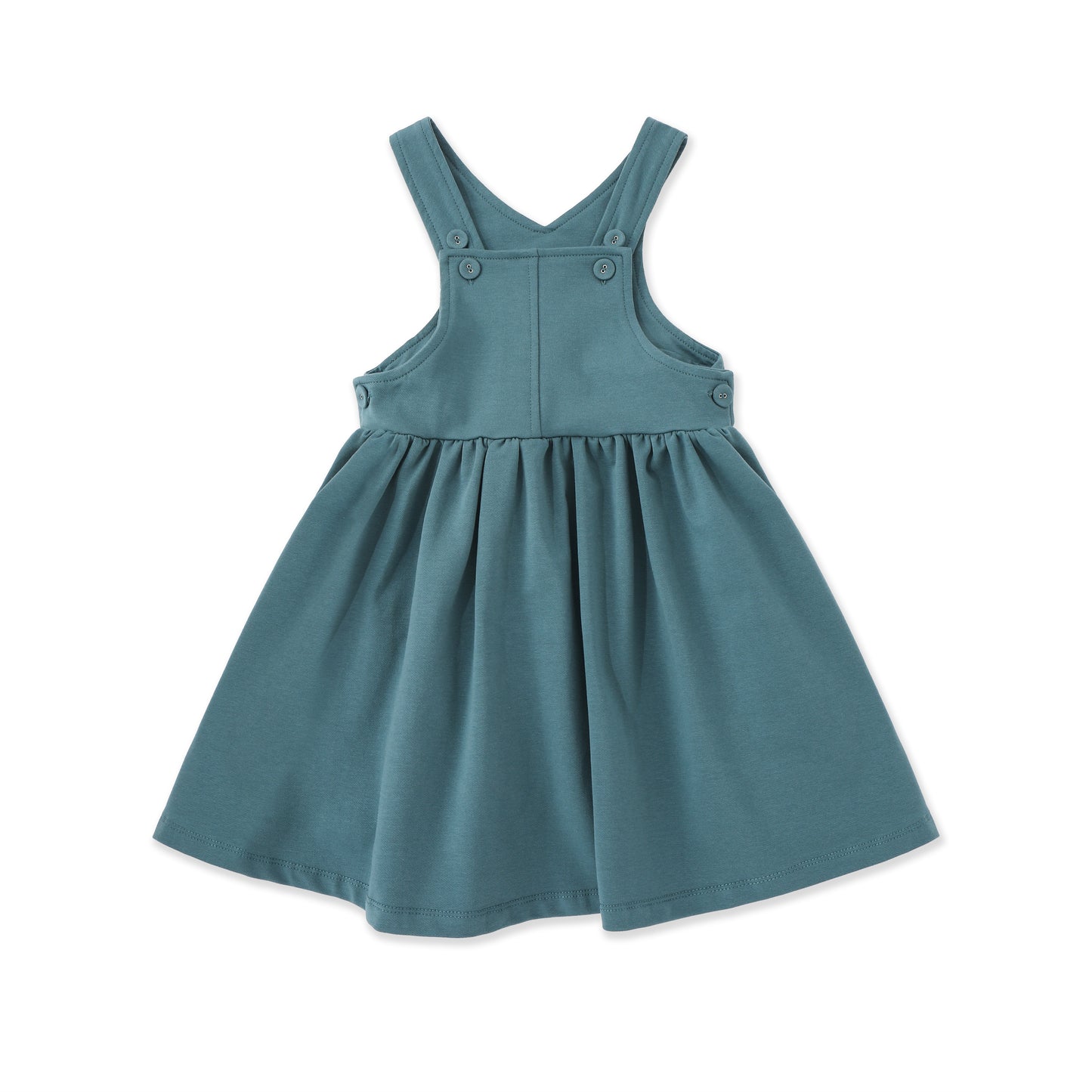 Cord Jumper Skirt with Button Straps 009