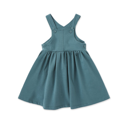Cord Jumper Skirt with Button Straps 009