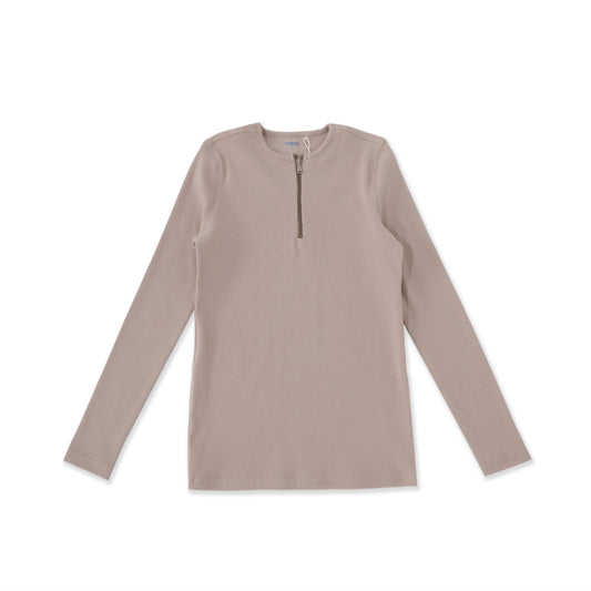 Henley Ribbed Top 013 Beige / 18