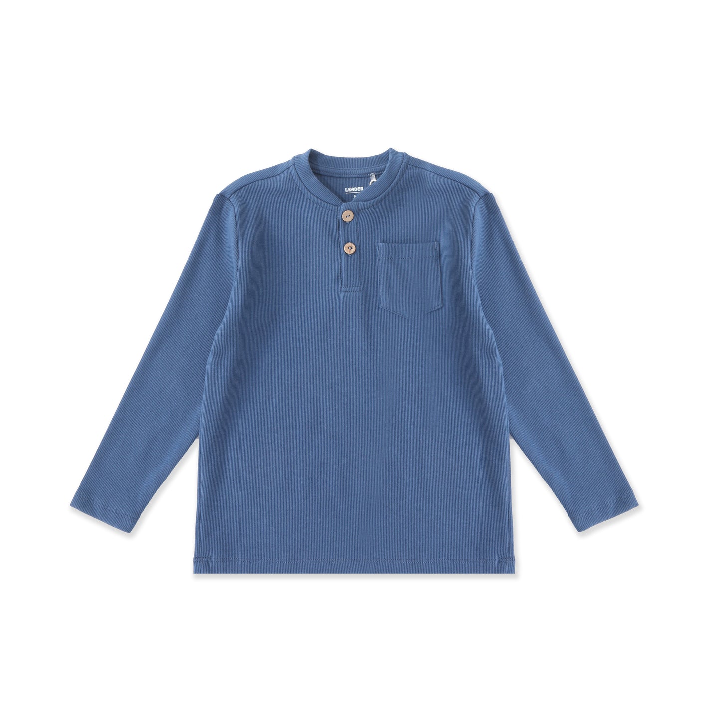 Striped Pocket Ribbed Tee 017 Denim / 14