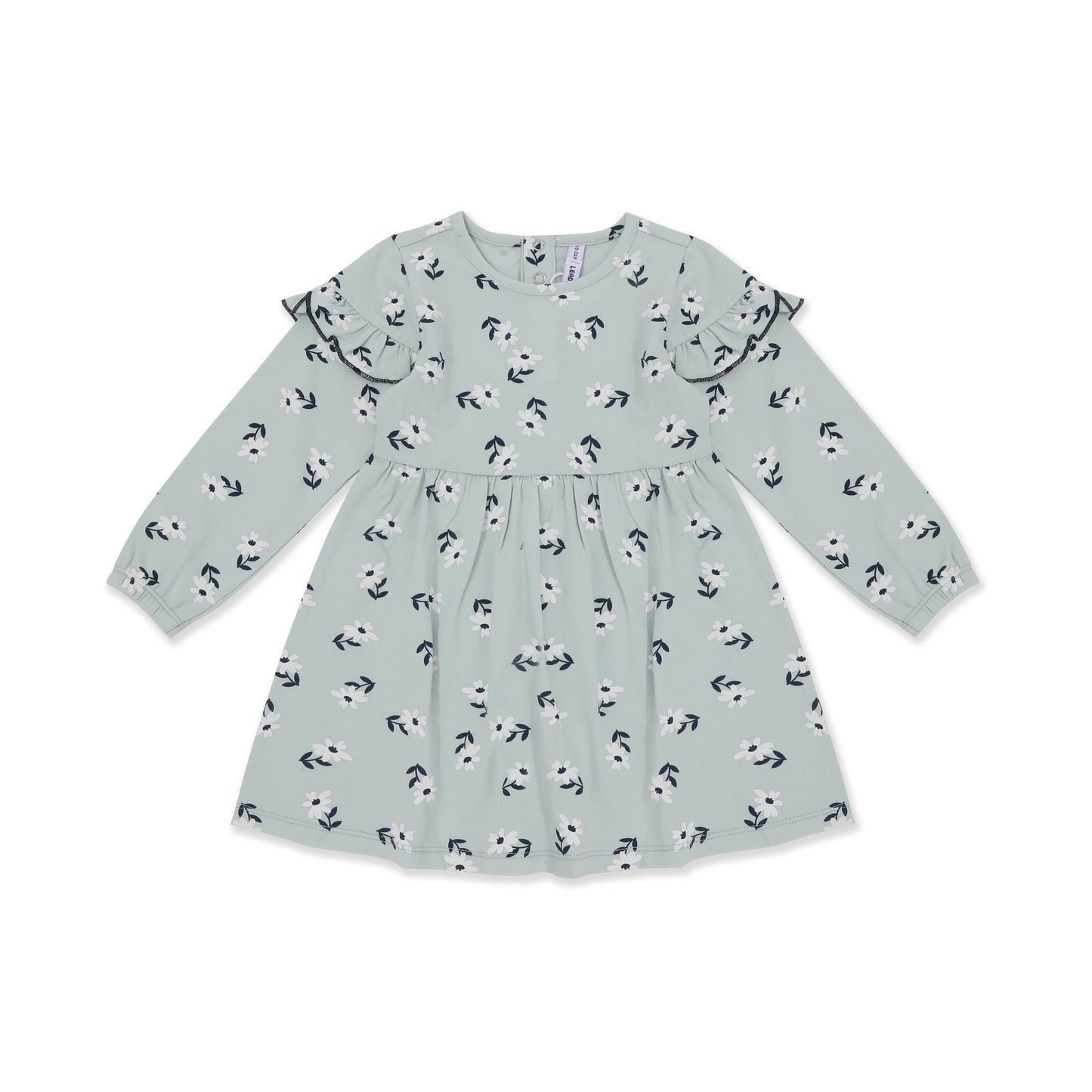 Baby Printed Ruffle Shoulder Dress 026 Green / 182