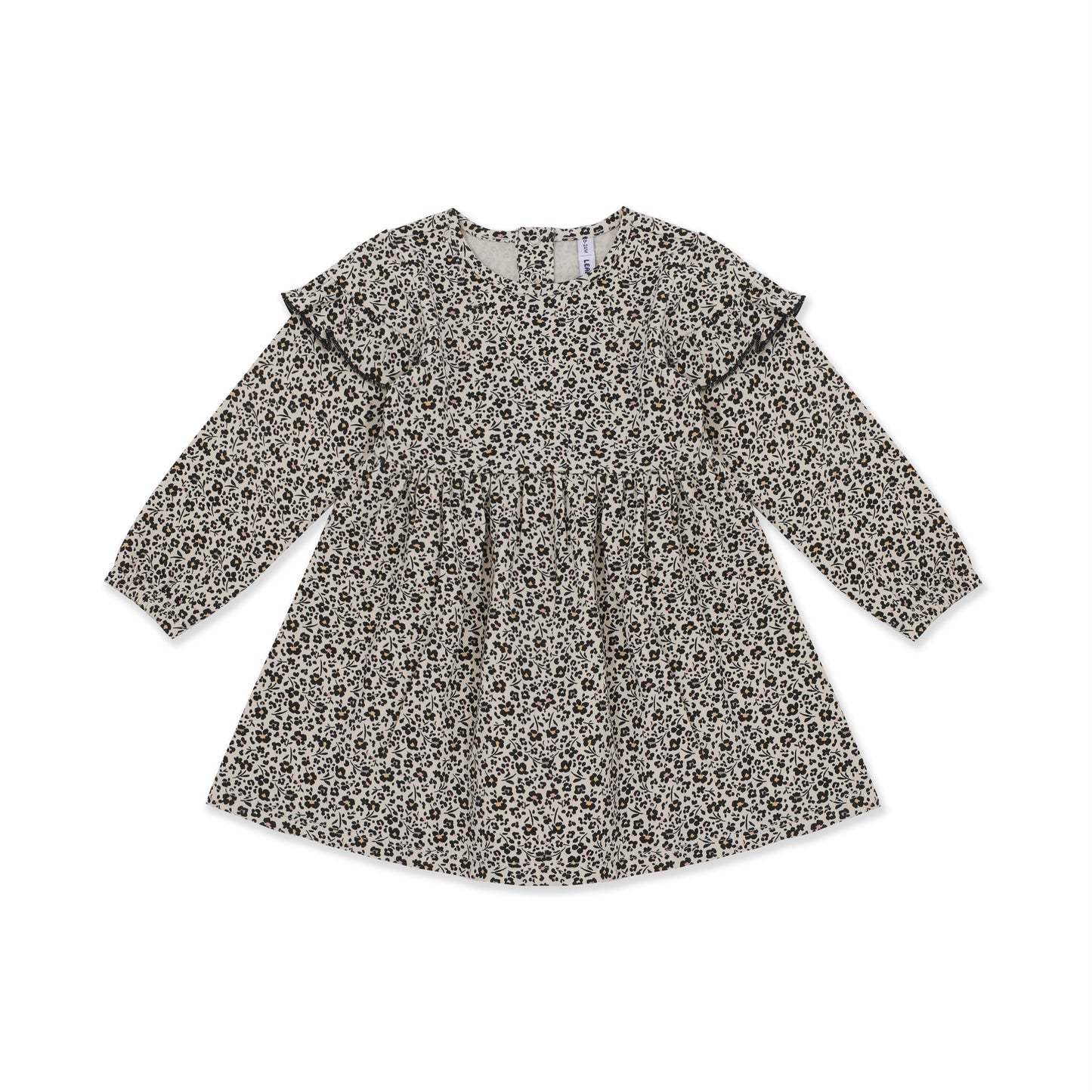 Baby Printed Ruffle Shoulder Dress 026 Beige / 182