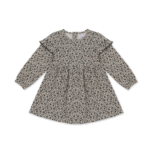 Baby Printed Ruffle Shoulder Dress 026 Beige / 182