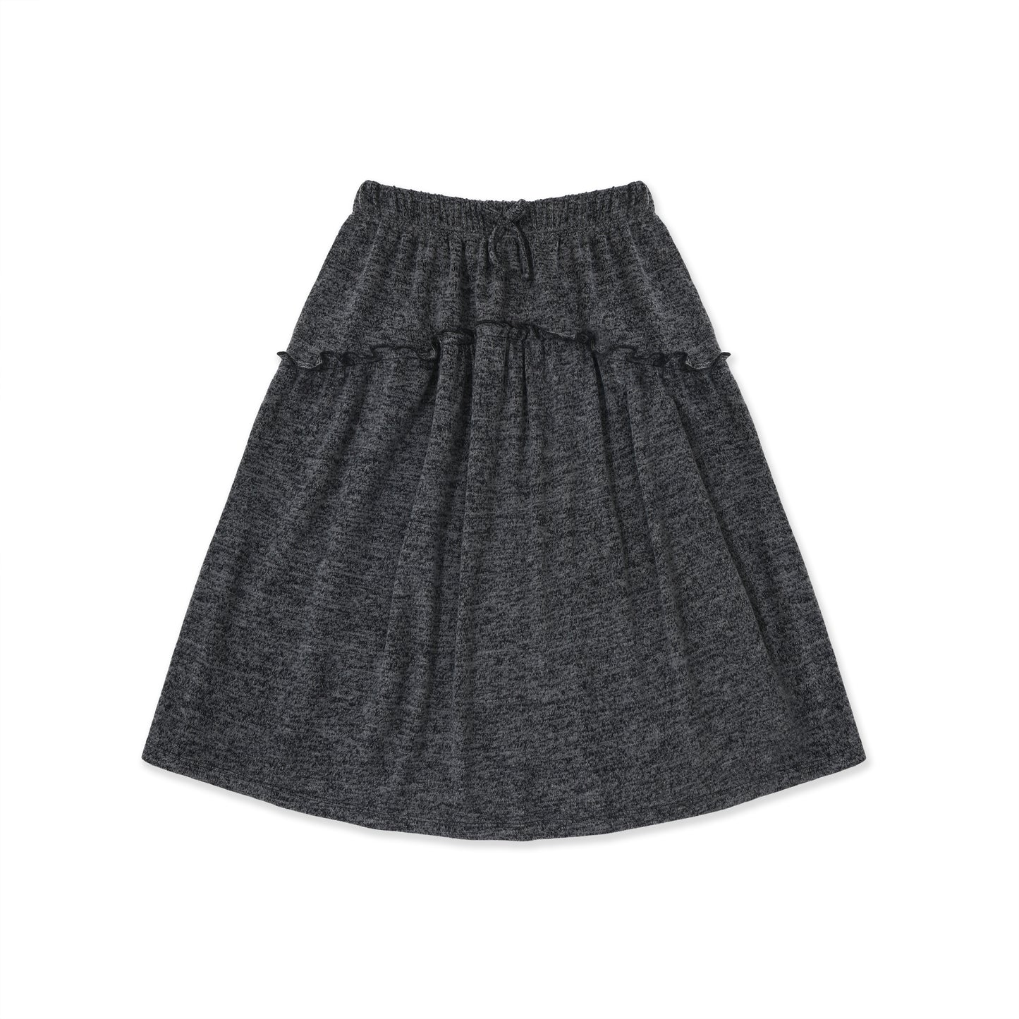Tiered Knit Skirt 029 Dark Grey / 14