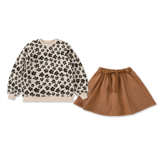 Striped Fleece set 035 Beige / 10