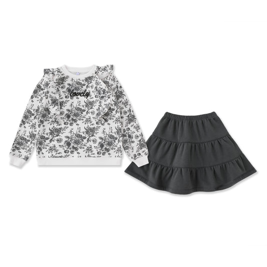 Fleece Floral set 037 Grey / 10