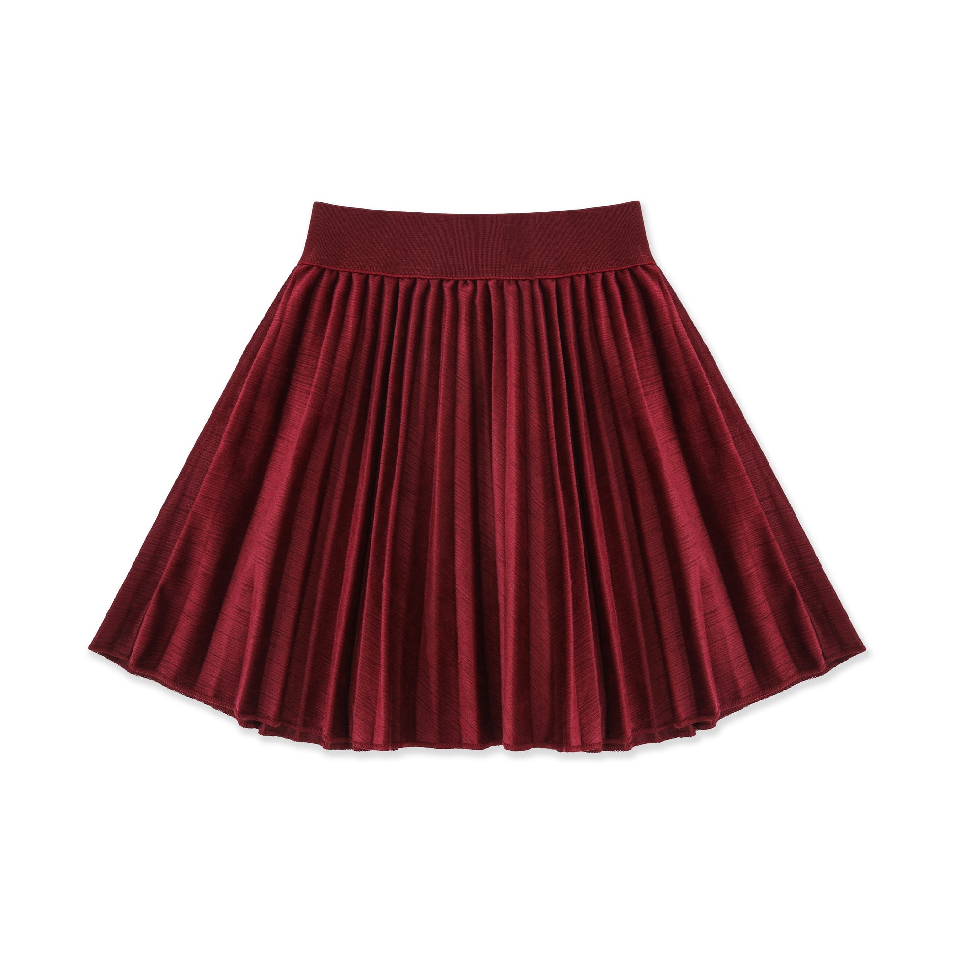 Cord Pleated Skirt 050 Maroon / 8