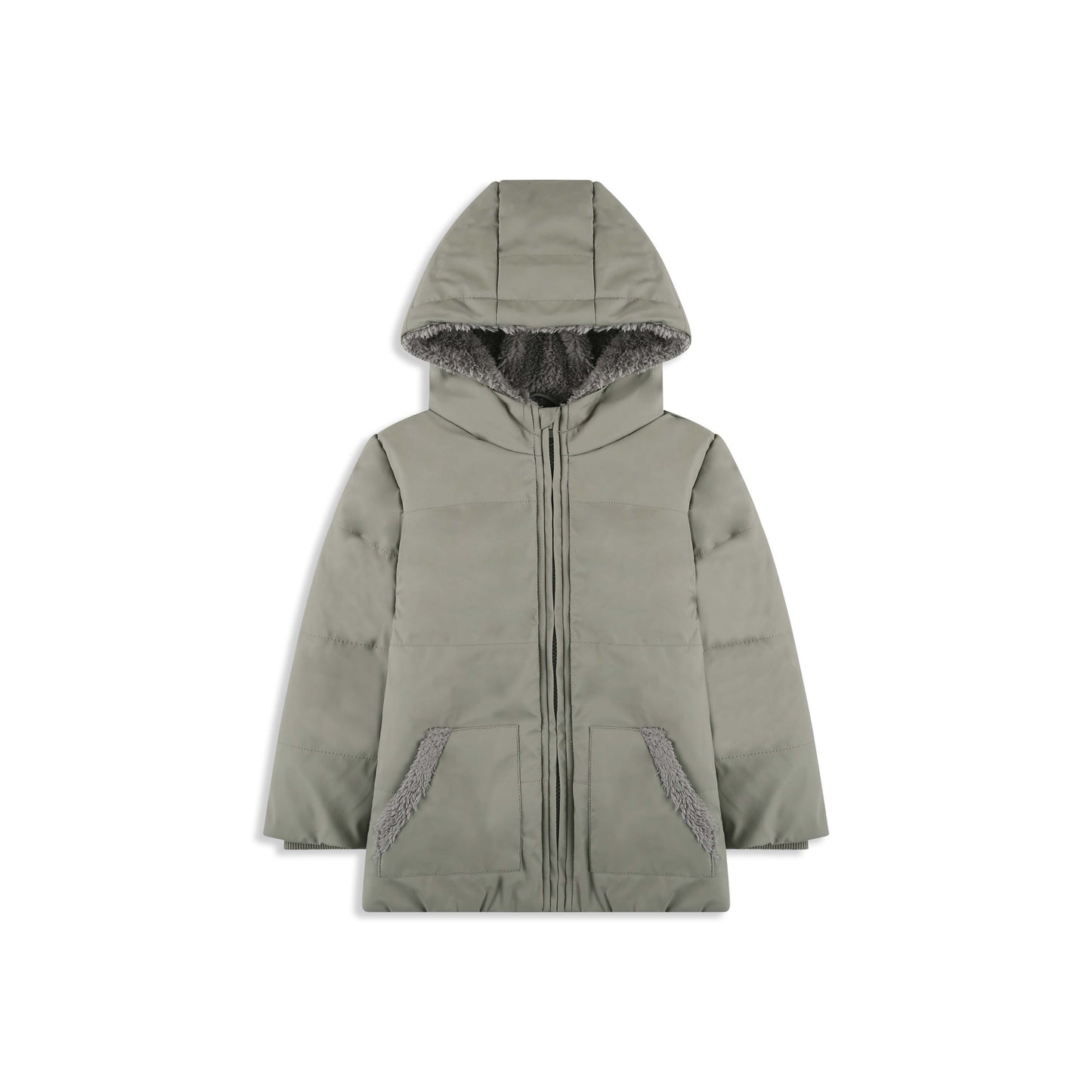 Classic Hooded Puff Coat 054 Green / 2Y