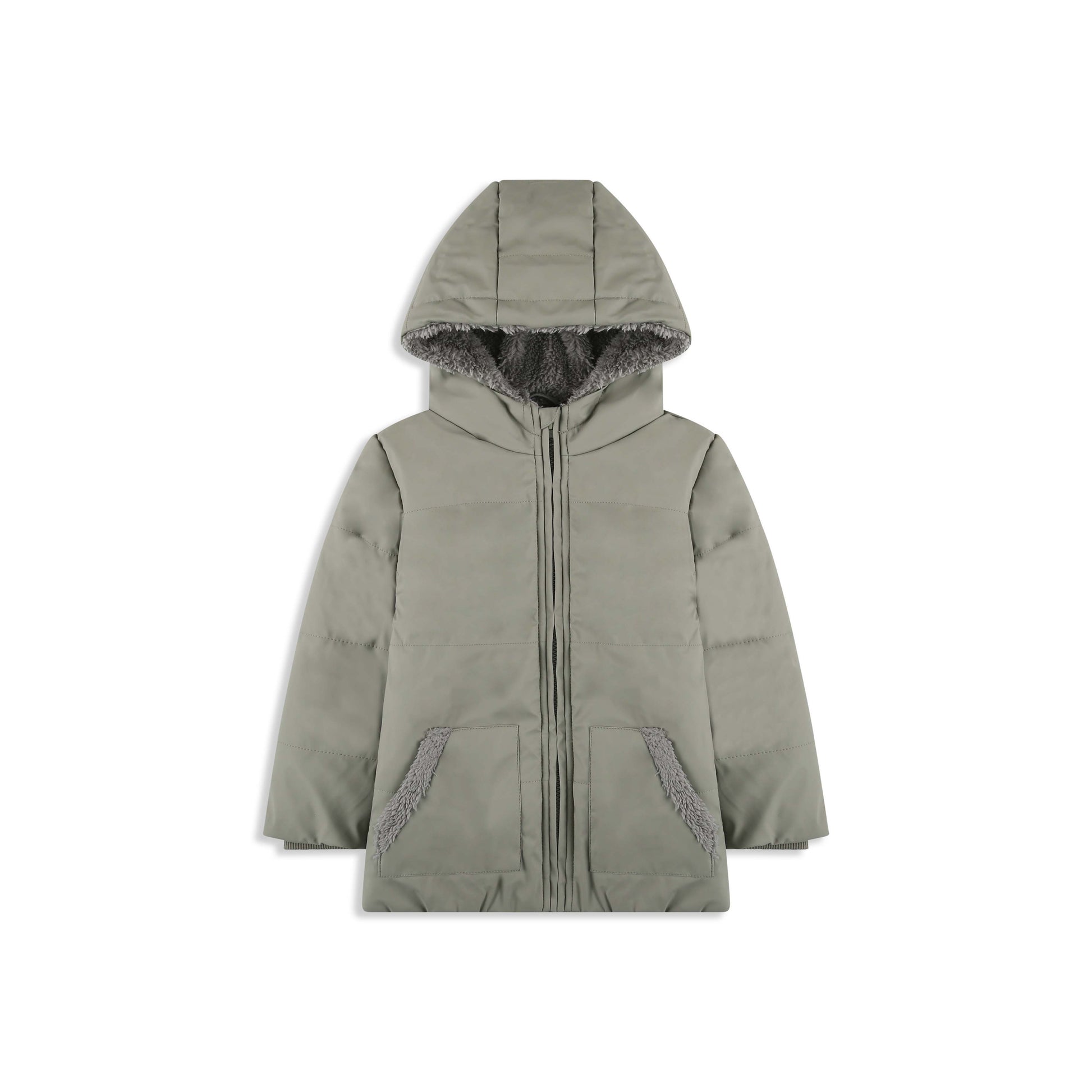 Classic Hooded Puff Coat 054 Green / 2Y