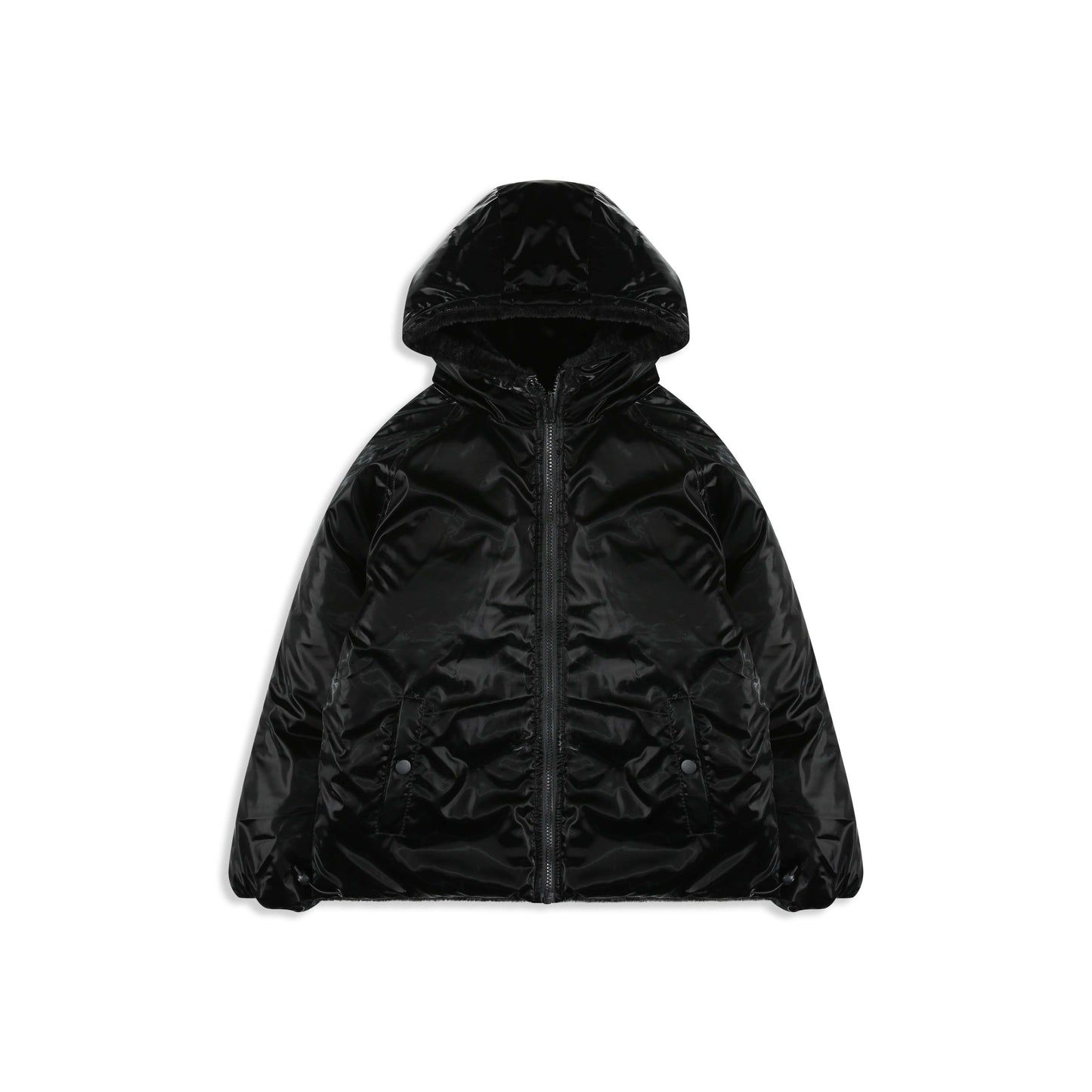 Reversible Velvet Puffer Coat 062 Black / 18
