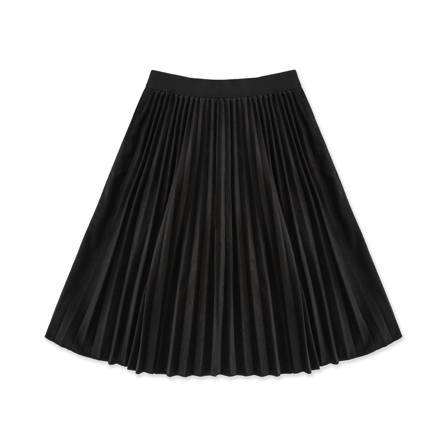 Cord Pleated Skirt 063 Black / 18