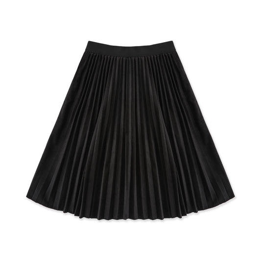 Cord Pleated Skirt 063 Black / 18