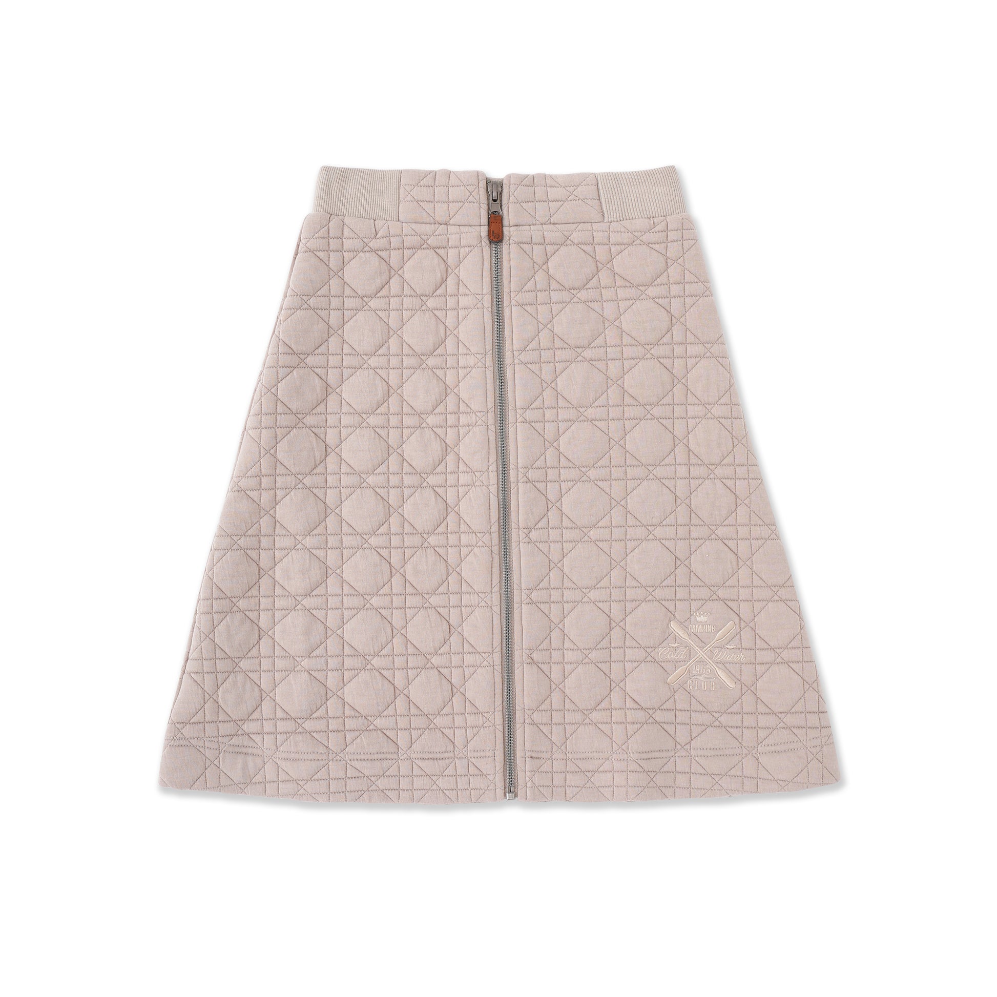 Quilted Skirt with Zipper Detail 068 Green / 8
