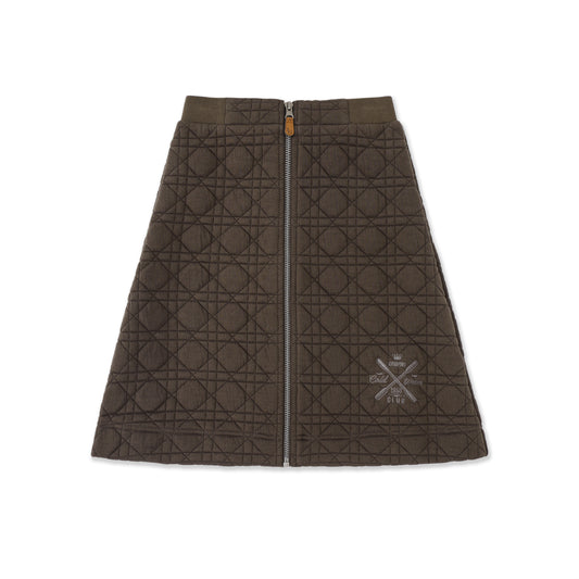 Quilted Skirt with Zipper Detail 068 Green / 8