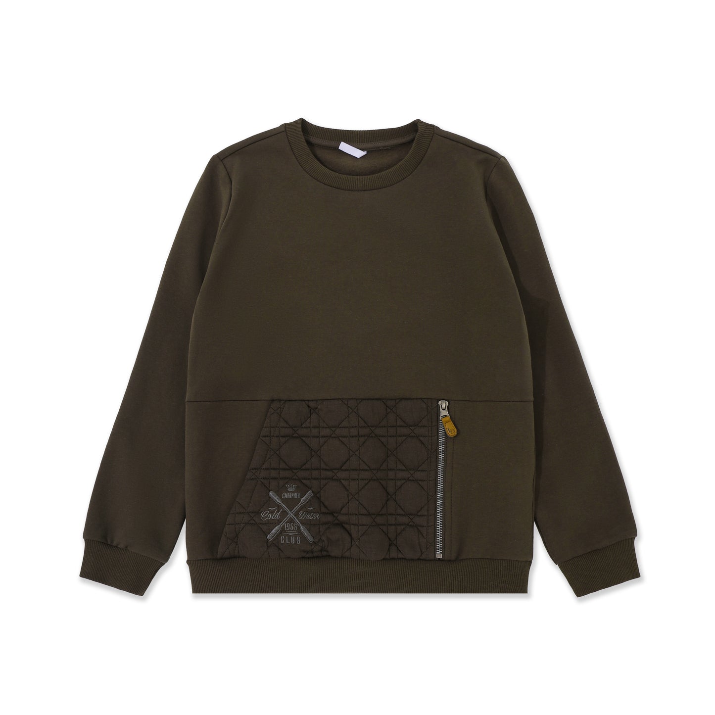 Colorblock Quilted Sweatshirt 071 Green / 12