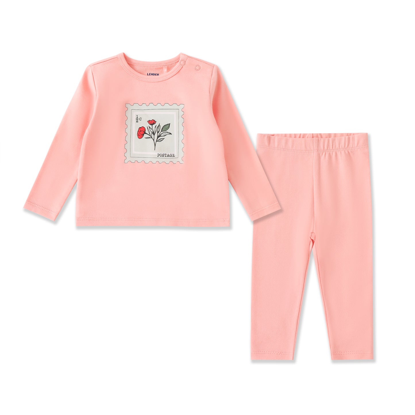 Postcard Print Long-Sleeve Baby Set 110