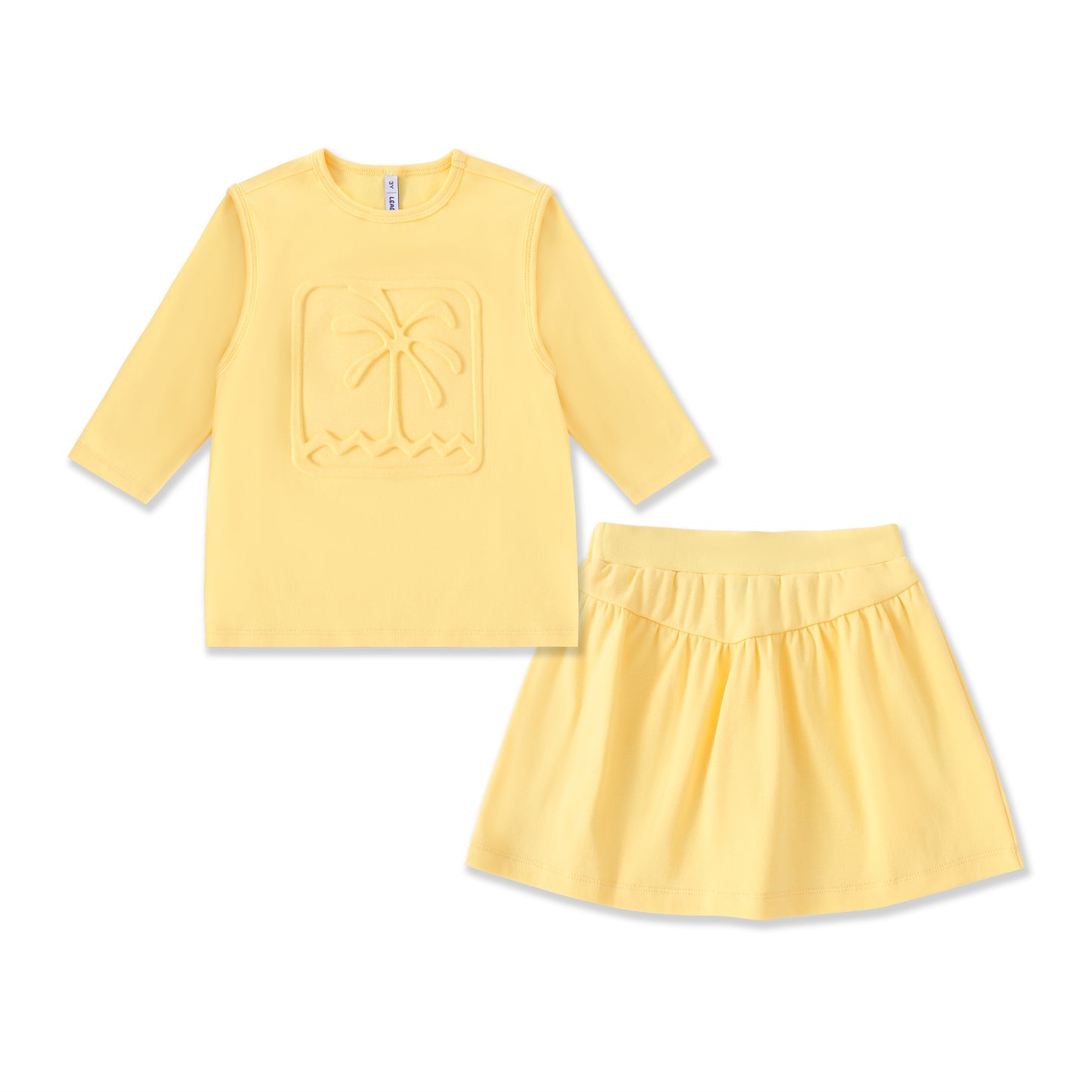 Girls Rib Long Sleeve Top & Skirt Set 155