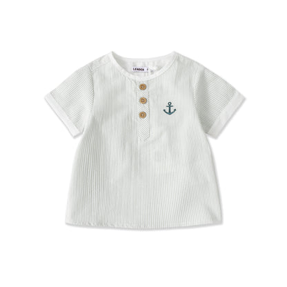 Seaside Collection Stripe Anchor Tee 100