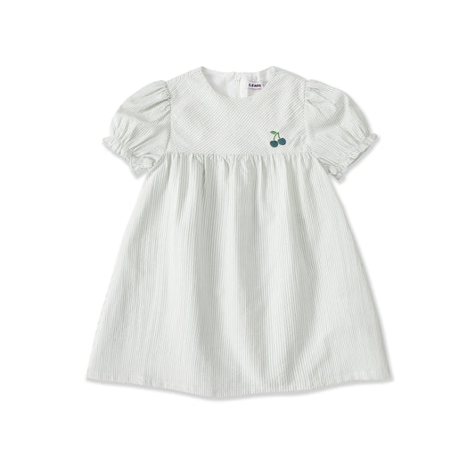 Seaside Collection Stripe Cherry Puff Sleeve Dress 105