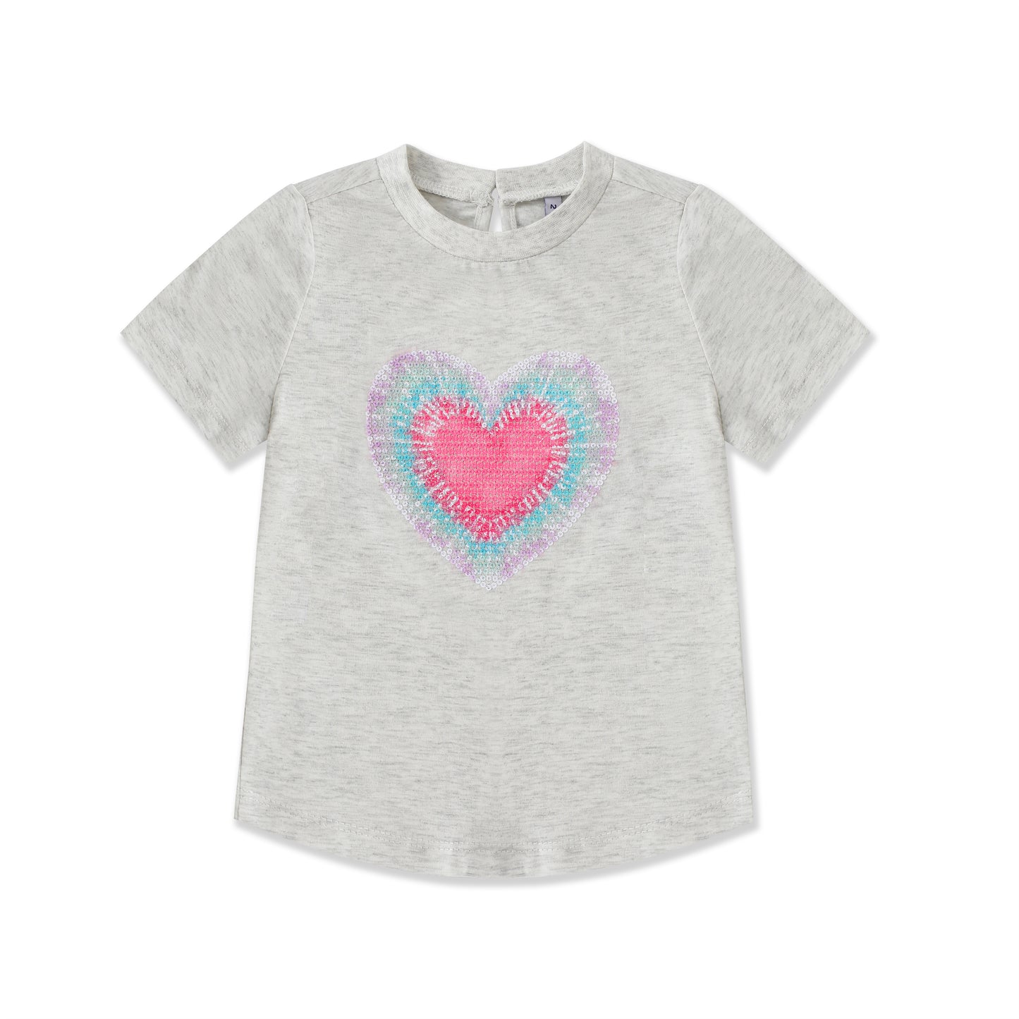 Girls Rainbow Heart Graphic T-Shirt 127
