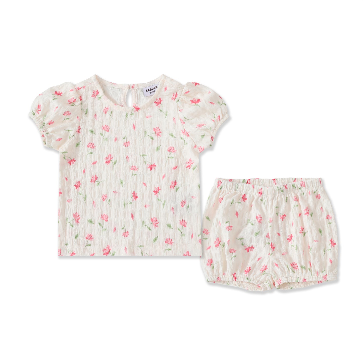 Dainty Print Collection Floral Top & Bloomers Set 132