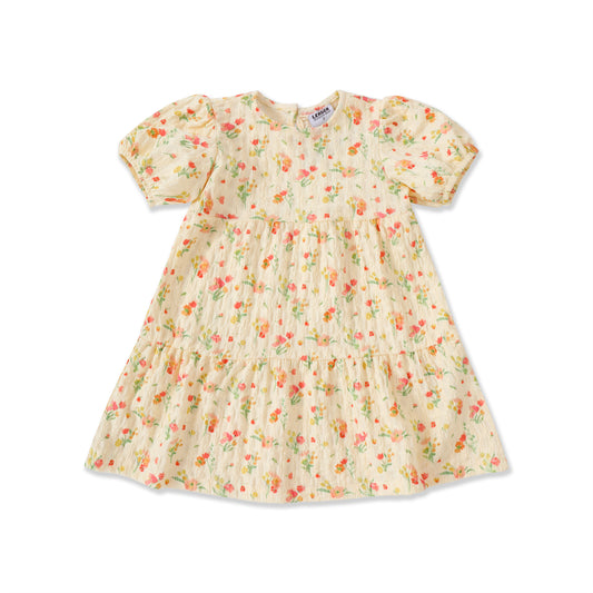 Dainty Print Collection Puff Sleeve Dress 133