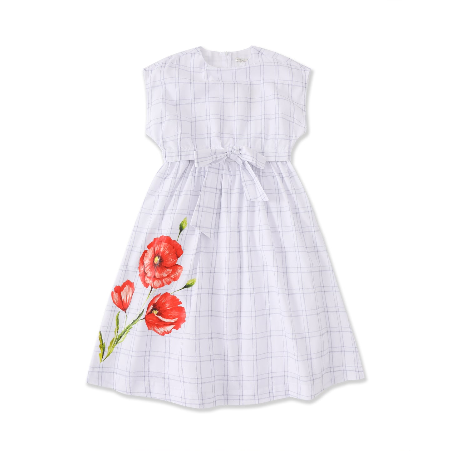 Soft Plaid Sash Dress 292
