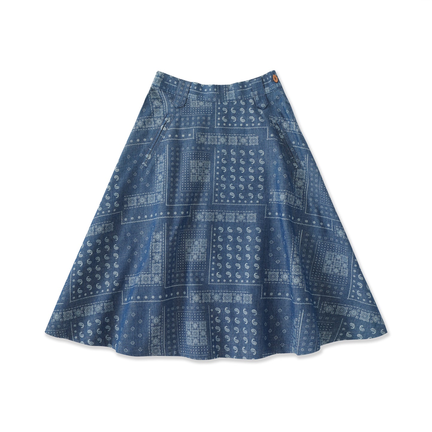 Wildflower Denim Collection Floral Chambray Maxi Skirt 559