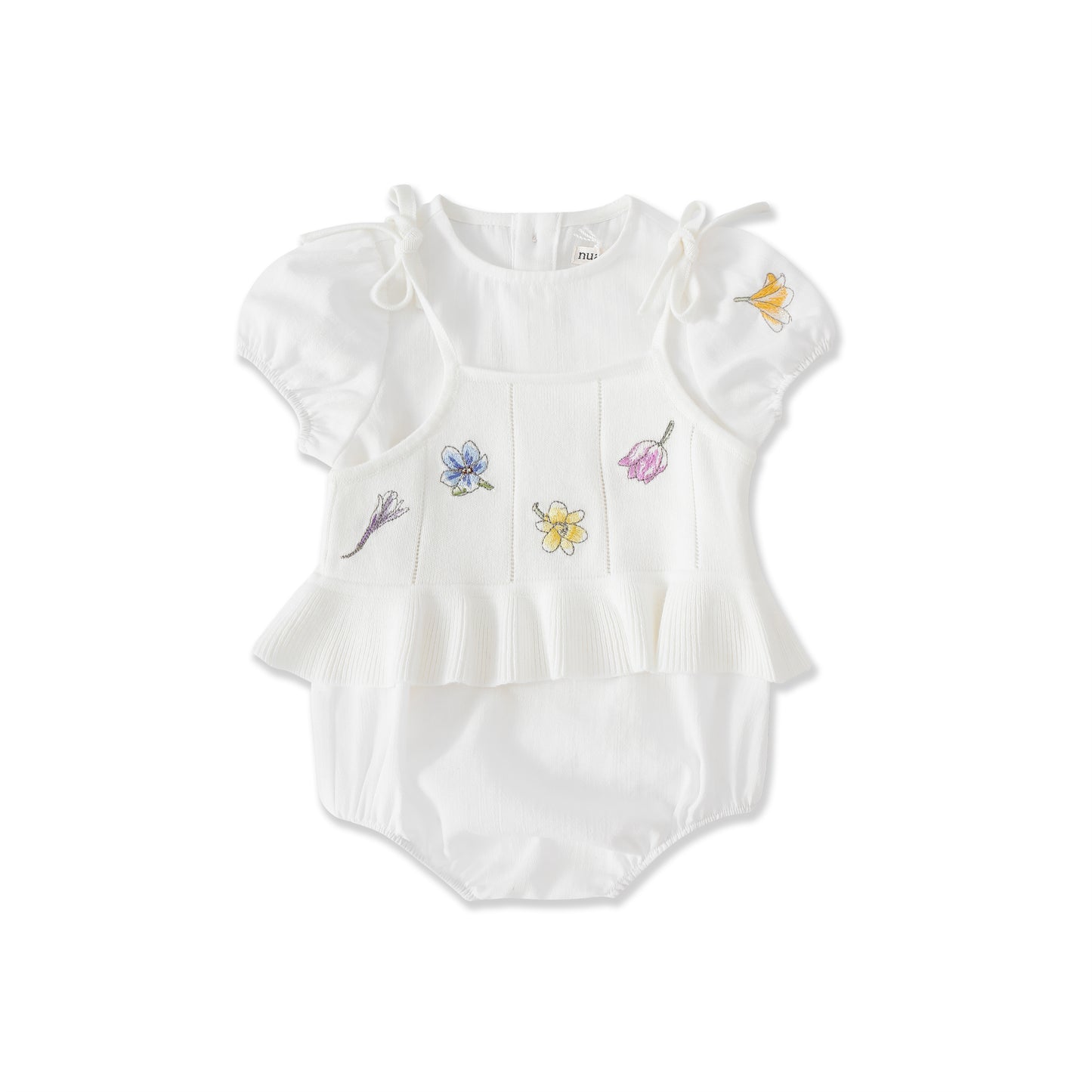 Meadow Moments Floral Embroidered Romper set 566