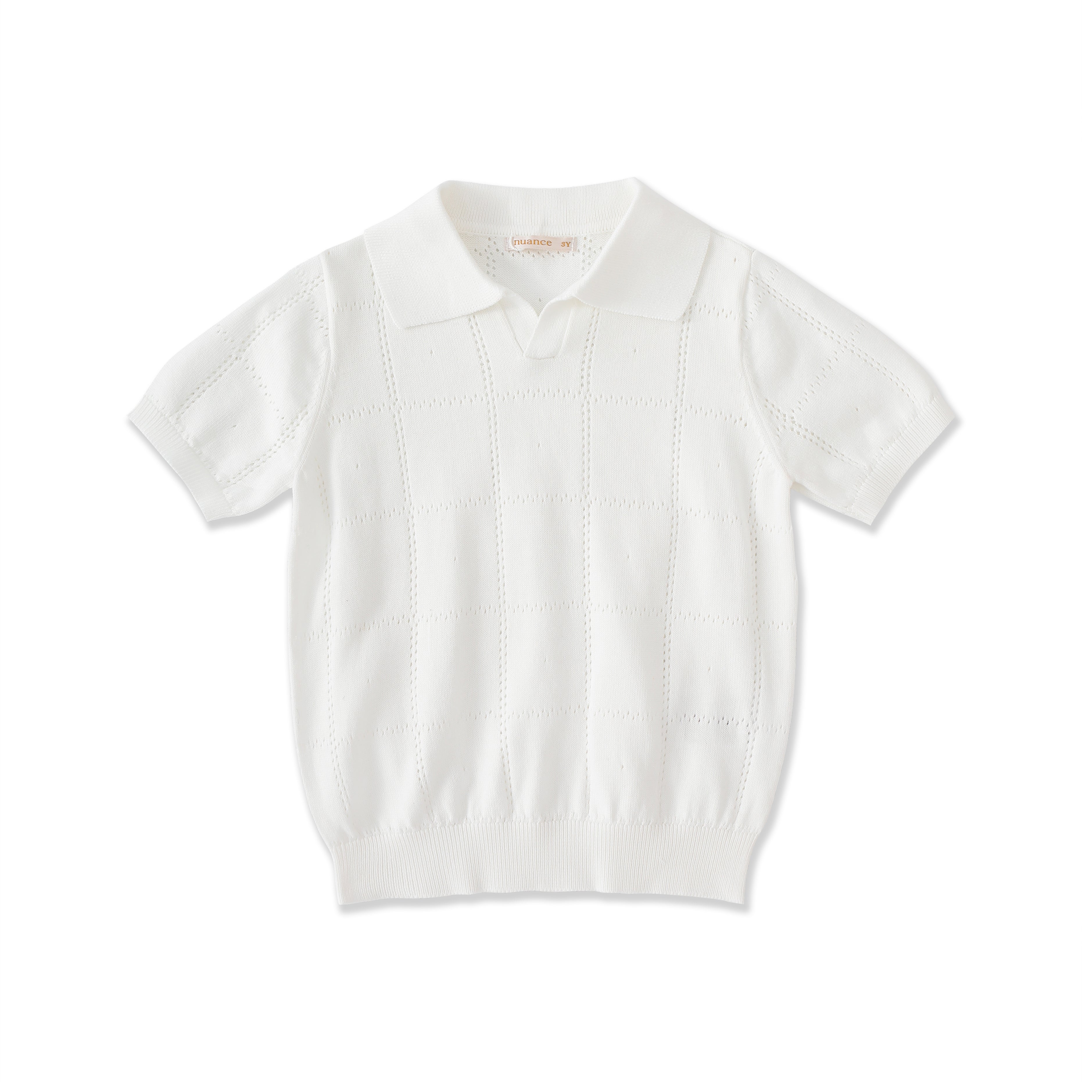 Embroidered Collection Knit Polo Top 571