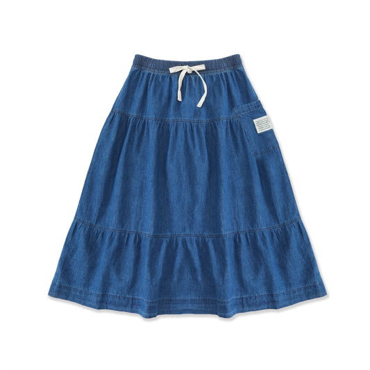 Chambray Days Tiered Skirt 002