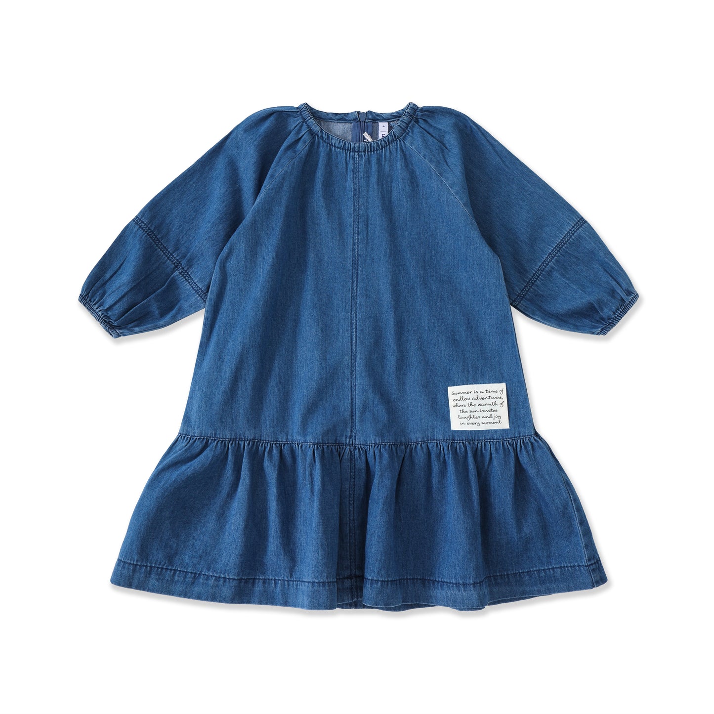Chambray Days Long Sleeve Denim Dress 003