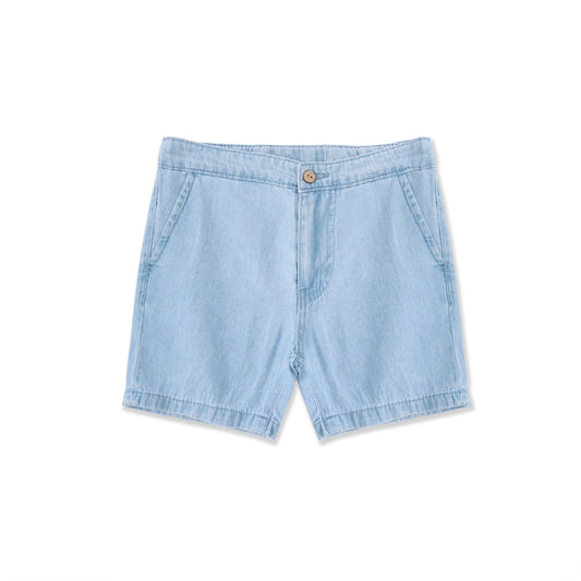 Chambray Days Denim Shorts 005