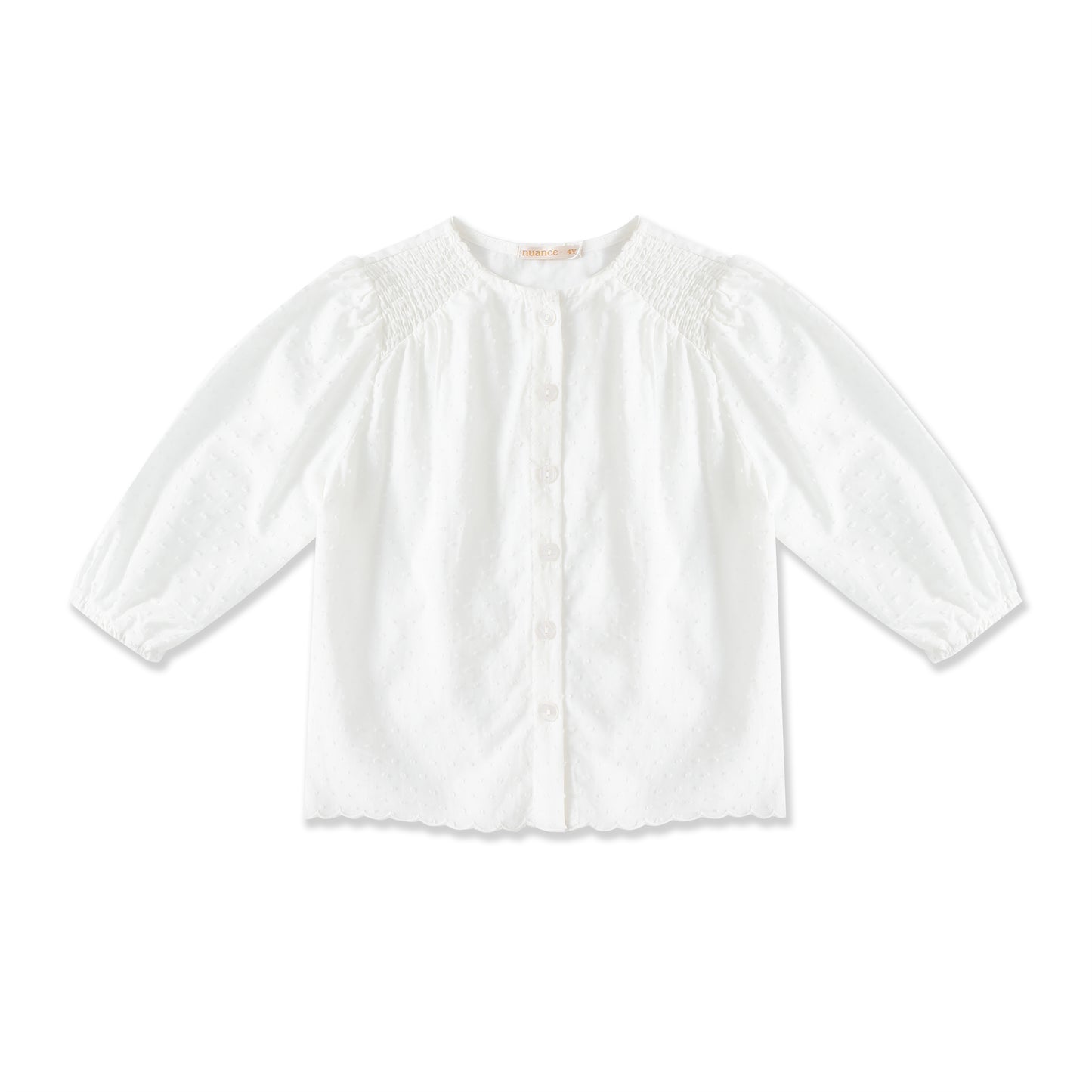 Dainty Dot Smocked Blouse 033