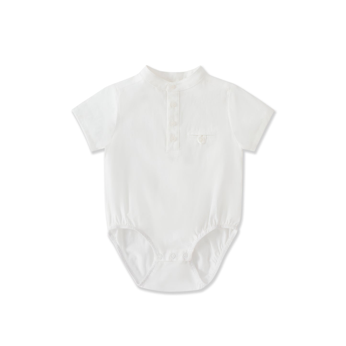 Linen Touch Polo Bodysuit 056
