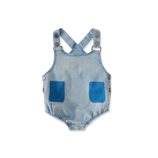 Pockets Denim Romper 171
